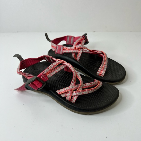 Chaco Other - Chaco Red and Black Strappy Sandals Youth Size 2